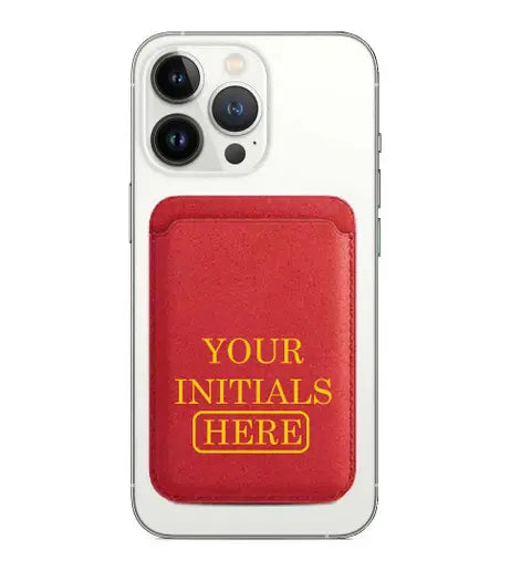 Personalized Custom Strong Magnetic Wallet Leather Magnet Holder Hold 1 to 7 Cards for iPhone 15 14 13 12 Pro/Pro Max/Plus
