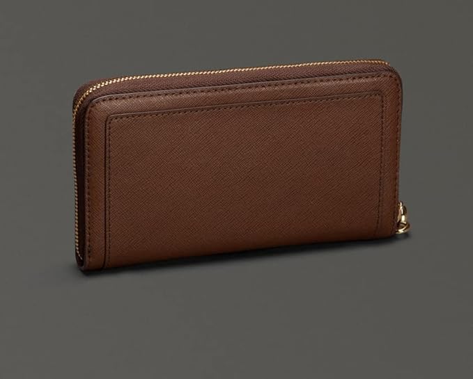 Ellie Zip Around Universal Genuine Leather Purse Wallet Phone Case - Brown