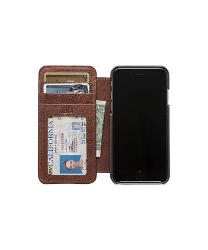 Sena Heritage Wallet Book, Leather Wallet Book Case for 7 8 - Cognac