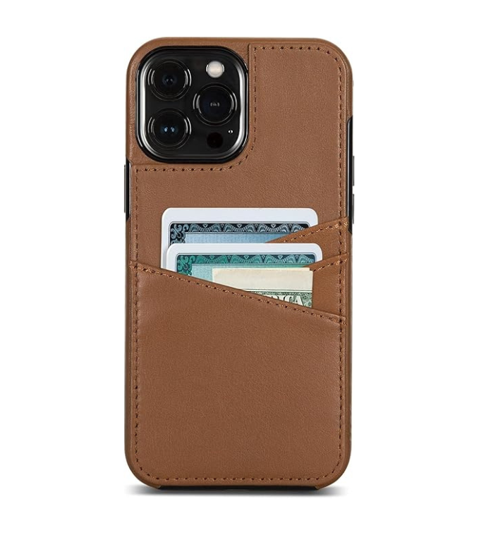 SENA Lugano Wallet Leather Case for iPhone 13 Pro Max (Toffee) Brown