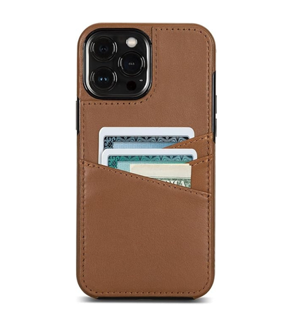 SENA Lugano Wallet Leather Case for iPhone 13 Pro Max (Toffee) Brown