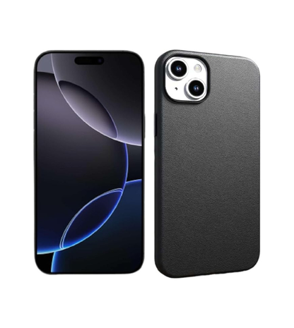 Slim Vegan Leather Case with MagSafe Compatible for iPhone 12, 15, 15 Pro, 15 Pro Max, 16, 16 Pro, 16 Pro Max