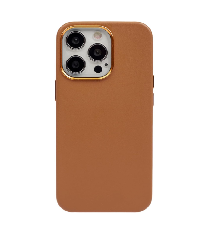 Slim Vegan Leather Case with MagSafe Compatible for iPhone 12, 15, 15 Pro, 15 Pro Max, 16, 16 Pro, 16 Pro Max