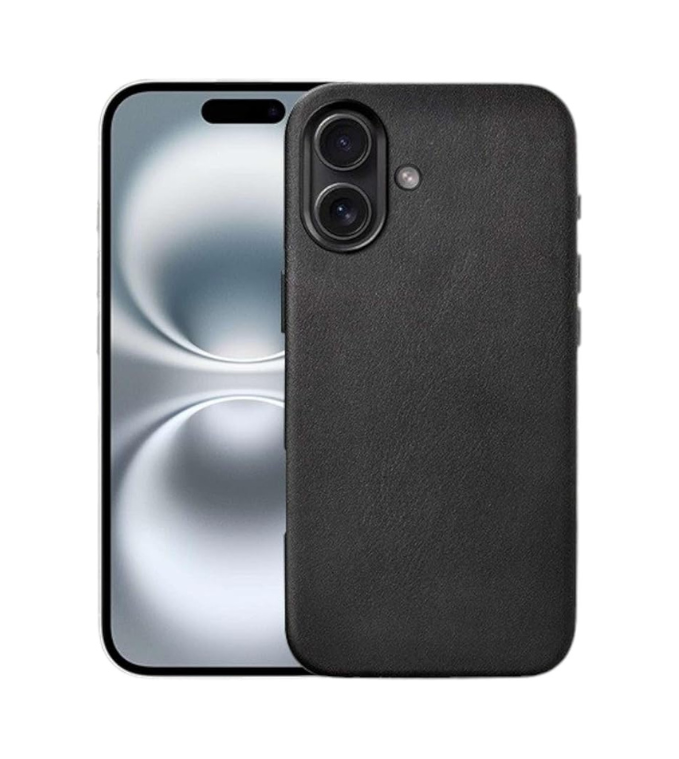 Slim Vegan Leather Case with MagSafe Compatible for iPhone 12, 15, 15 Pro, 15 Pro Max, 16, 16 Pro, 16 Pro Max