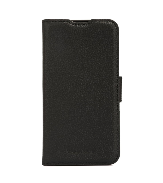 Genuine Pebbled Leather Wallet Book Case Compatible with iPhone 16 (6.1")