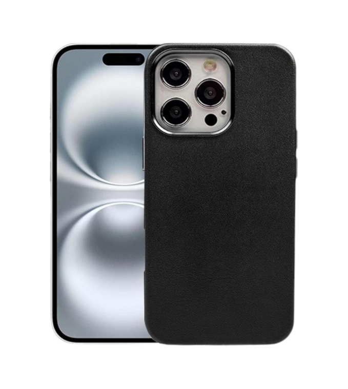 Slim Vegan Leather Case with MagSafe Compatible for iPhone 12, 15, 15 Pro, 15 Pro Max, 16, 16 Pro, 16 Pro Max