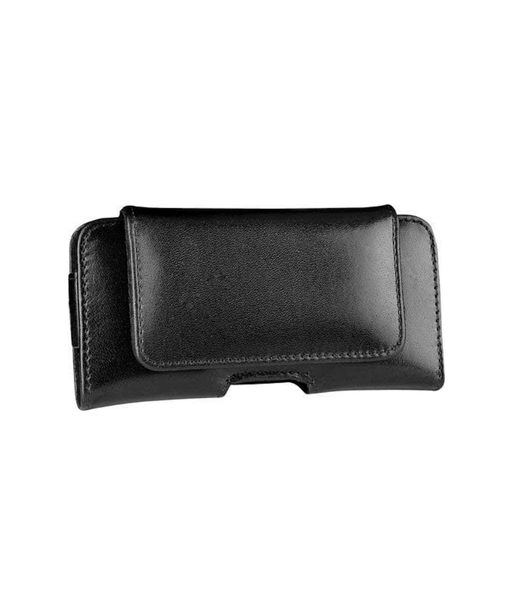 Lateral Pouch, Leather Holster Pouch with Belt Clip Case Compatible with New iPhone SE 3 (2022) / 2020 / iPhone 8/7, Black