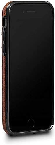 SENA Lugano Wallet, Genuine Leather Drop Safe Protection Card Holder Case for New iPhone SE 3 (2022) / 2020 / iPhone 8 / iPhone 7, Cognac