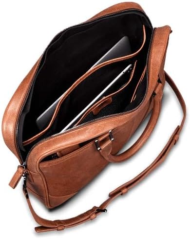 SENA Commuter Leather Bag - Holds Multiple Devices, Laptop, Tablet, Mobile, Phone, iPad