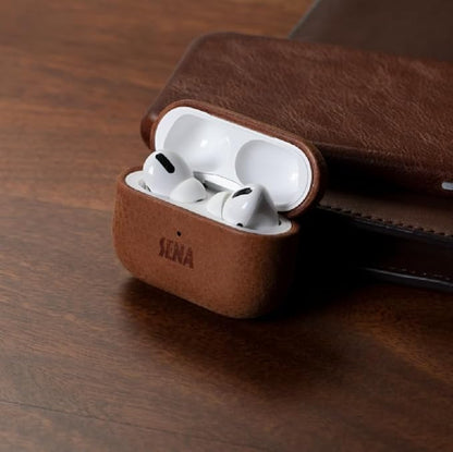 Sena AirPods Pro (2nd Gen) Case, Leather AirPods Pro Case Cover, Front LED Visible, Wireless Charging