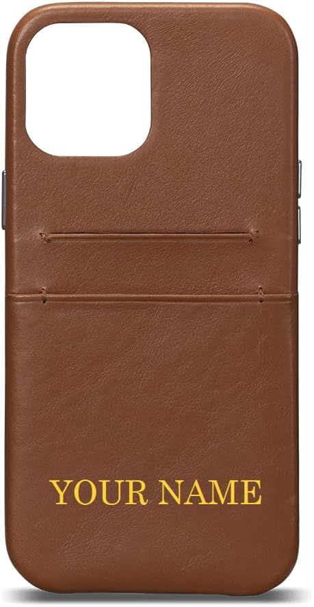 Personalized LeatherSkin Case, Leather Snap On Thin Case Compatible with Multiple iPhone Models