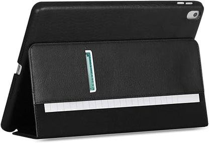 SENA Future Folio Leather Case for iPad for iPad 9th Generation 2021/ iPad 8th Generation 2020/ iPad 7th Generation 2019 Case, Cover iPad 10.2 inch, Black