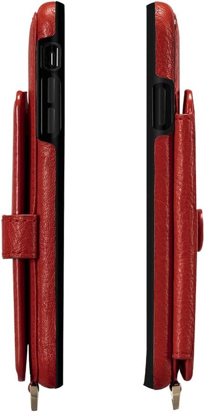 Sena Kyla Crossbody Snap On Cell Phone Case for iPhone X, XS, XS Max, XR- Wireless Charging Compatible, Red