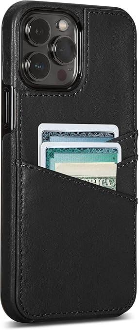 SENA Lugano Wallet Leather Case for iPhone 13 Pro Max (Black)
