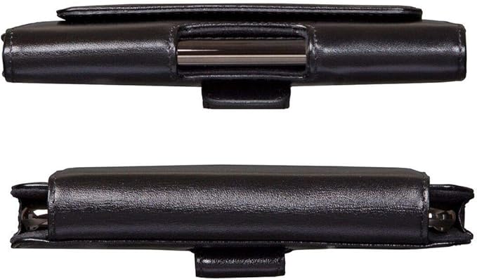 Lateral Pouch, Leather Holster Pouch with Belt Clip Case Compatible with New iPhone SE 3 (2022) / 2020 / iPhone 8/7, Black