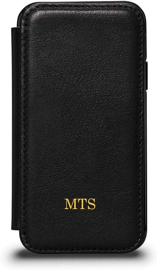 Personalized Wallet Book Case, Leather Book Style Folio Wallet with Kickstand & Card Slots Compatible with Multiple iPhone Models