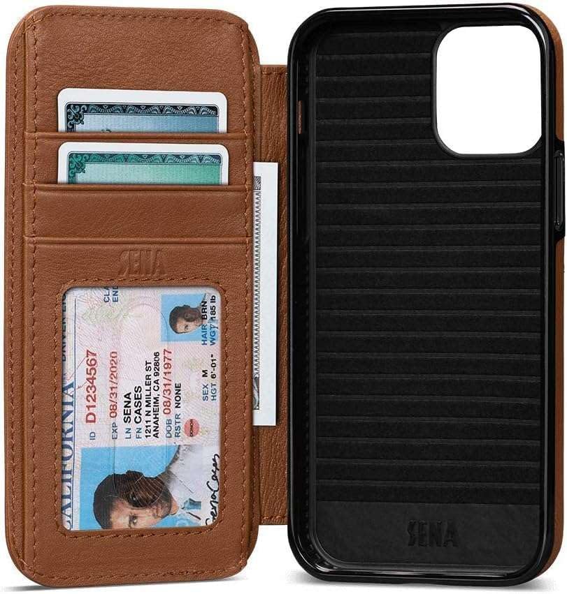 Personalized Wallet Book Case, Leather Book Style Folio Wallet with Kickstand & Card Slots Compatible with Multiple iPhone Models