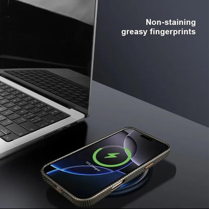 Magnetic for iPhone 16 Pro, 16 Pro Max, Carbon Fiber Design Texture Case - [Compatible with MagSafe] - Slim, Shockproof, Durable, Wireless Charging Cover, (6.3'', 6.9'')
