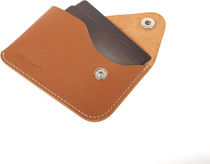 Genuine Leather Card Holder Wallet | Slim Minimalist Wallet for Men & Women | Hand-Stitched Small Credit Card Case