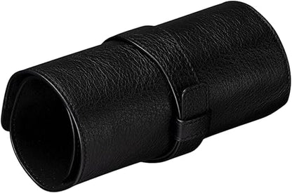 SENA Leather Watch Roll Organizer - 5 Slot Genuine Leather Travel Case for Watches, Watch Bands, Cables and Accessories - Compact, Elegant and Durable