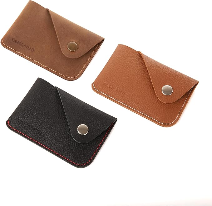 Genuine Leather Card Holder Wallet | Slim Minimalist Wallet for Men & Women | Hand-Stitched Small Credit Card Case