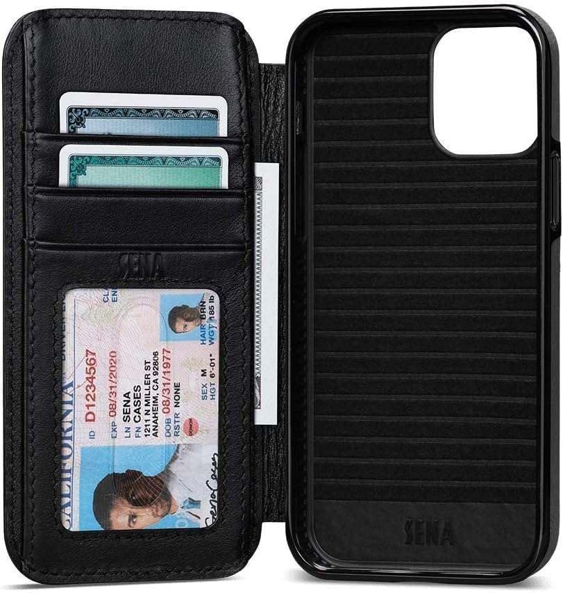Personalized Wallet Book Case, Leather Book Style Folio Wallet with Kickstand & Card Slots Compatible with Multiple iPhone Models