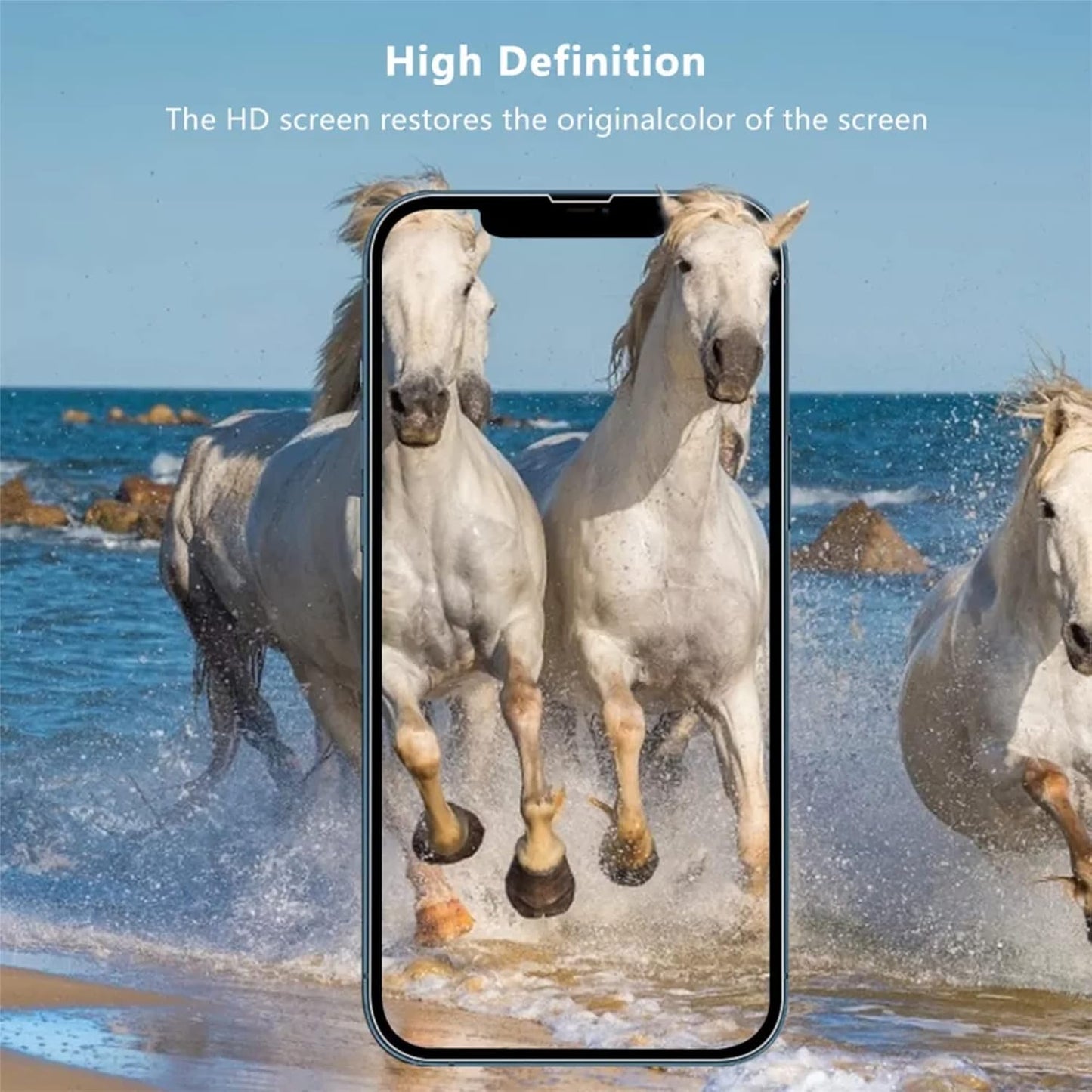 2 Pack Clear Screen Protector + 2 Pack Camera Lens Protector Case Friendly Tempered Glass Film for iPhone 16, 16 Pro Max