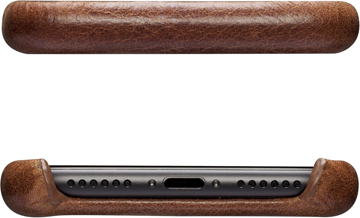 Sena Snap On Wallet Premium All Leather Wallet Drop Safe Snap On Case Iphone 8 Plus 7 Plus - Brown