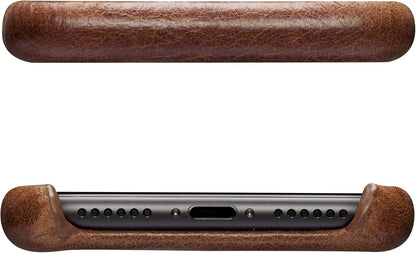 Sena Snap On Wallet Premium All Leather Wallet Drop Safe Snap On Case Iphone 8 Plus 7 Plus - Brown