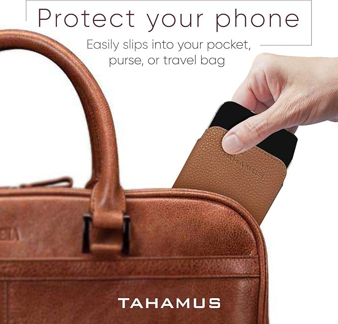 UltraSlim Leather Sleeve Case for iPhone 18 Pro and Pro Max - Tan