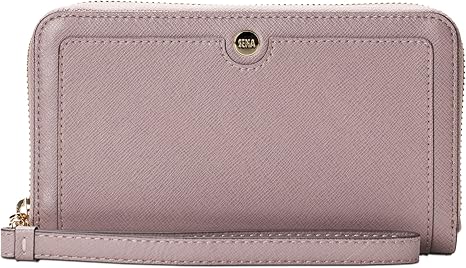 Ellie Zip Around Universal Genuine Leather Purse Wallet Phone Case iPhone 17/17 Pro/17e (Brown)