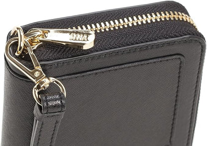 Ellie Zip Around Universal Genuine Leather Purse Wallet Phone Case iPhone 17/17 Pro/17e (Black)
