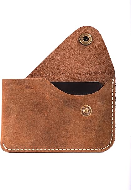 Genuine Leather Card Holder Wallet | Slim Minimalist Wallet for Men & Women | Hand-Stitched Small Credit Card Case