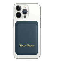 Personalized Custom Strong Magnetic Wallet Leather Magnet Holder Hold 1 to 7 Cards for iPhone 15 14 13 12 Pro/Pro Max/Plus