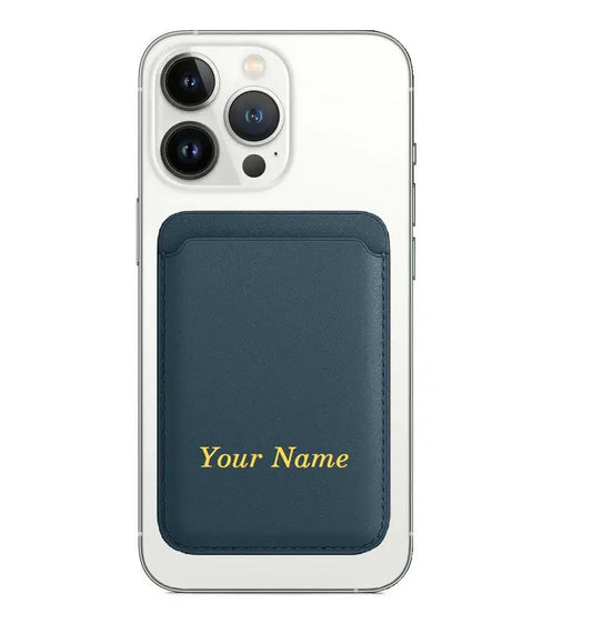 Personalized Custom Strong Magnetic Wallet Leather Magnet Holder Hold 1 to 7 Cards for iPhone 15 14 13 12 Pro/Pro Max/Plus