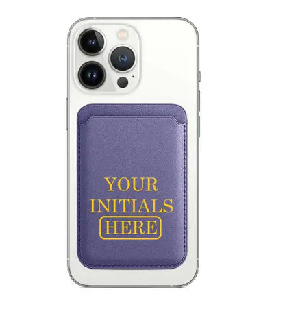 Personalized Custom Strong Magnetic Wallet Leather Magnet Holder Hold 1 to 7 Cards for iPhone 15 14 13 12 Pro/Pro Max/Plus