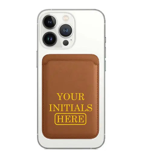 Personalized Custom Strong Magnetic Wallet Leather Magnet Holder Hold 1 to 7 Cards for iPhone 15 14 13 12 Pro/Pro Max/Plus