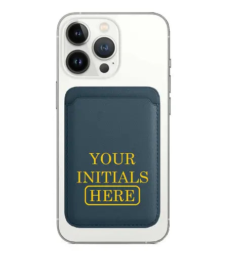 Personalized Custom Strong Magnetic Wallet Leather Magnet Holder Hold 1 to 7 Cards for iPhone 15 14 13 12 Pro/Pro Max/Plus