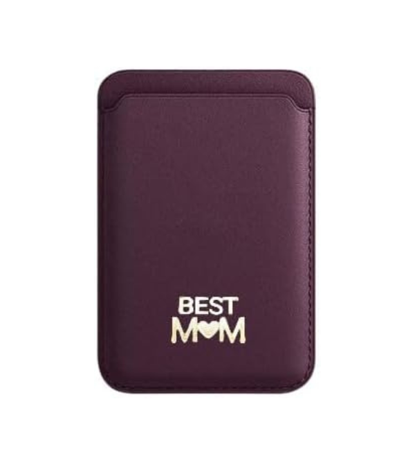 Best Mom Mother's Day Magnetic Card Holder Leather Wallet for iPhone 15/14/13/12 Series
