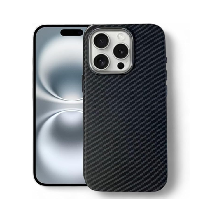 Magnetic for iPhone 16 Pro, 16 Pro Max, Carbon Fiber Design Texture Case - [Compatible with MagSafe] - Slim, Shockproof, Durable, Wireless Charging Cover, (6.3'', 6.9'')