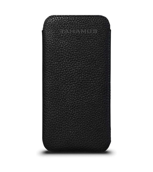 UltraSlim Classic Slim Fit Soft Leather Sleeve Case, Compatible with iPhone 16, Plus, Pro, Pro Max (Black, Tan)