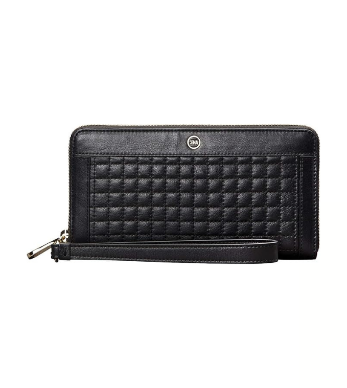 Zip Around Multi-Compartment Purse Phone Quilted Wallet Case