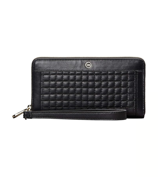 Zip Around Multi-Compartment Purse Phone Quilted Wallet Case