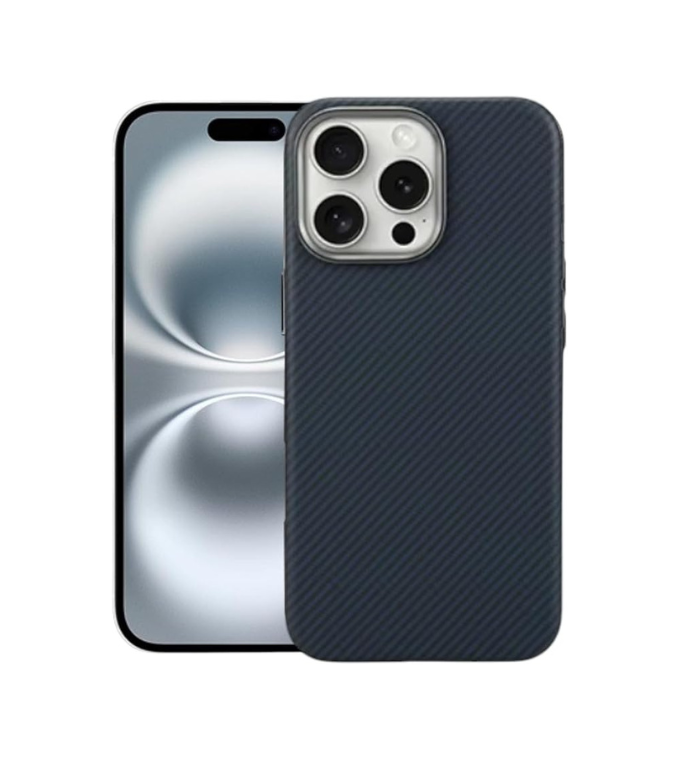 Magnetic for iPhone 16 Pro, 16 Pro Max, Carbon Fiber Design Texture Case - [Compatible with MagSafe] - Slim, Shockproof, Durable, Wireless Charging Cover, (6.3'', 6.9'')