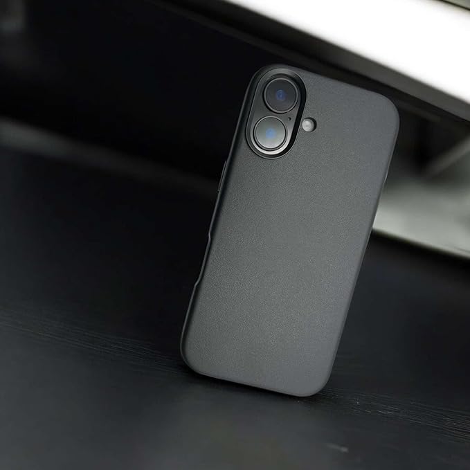 Slim Vegan Leather Case with MagSafe Compatible for iPhone 12, 15, 15 Pro, 15 Pro Max, 16, 16 Pro, 16 Pro Max