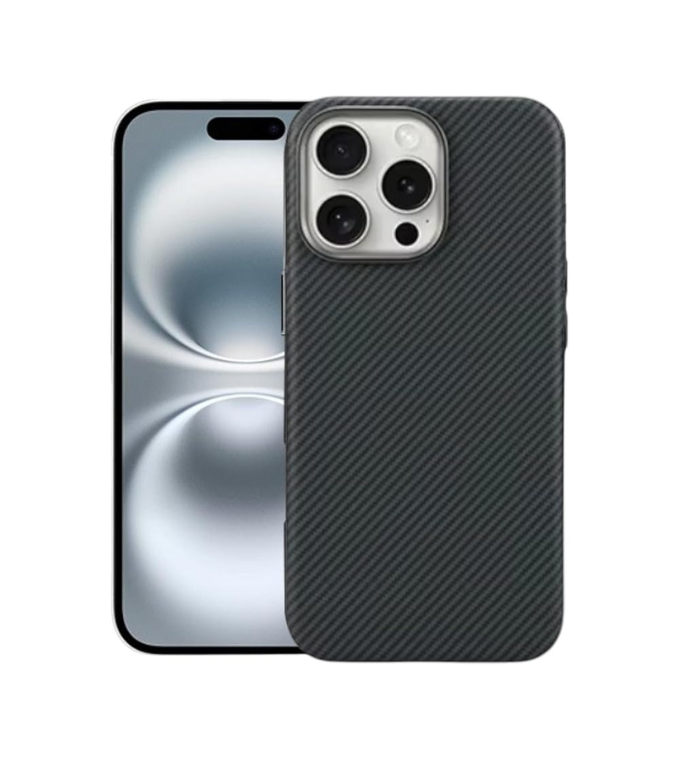 Magnetic for iPhone 16 Pro, 16 Pro Max, Carbon Fiber Design Texture Case - [Compatible with MagSafe] - Slim, Shockproof, Durable, Wireless Charging Cover, (6.3'', 6.9'')