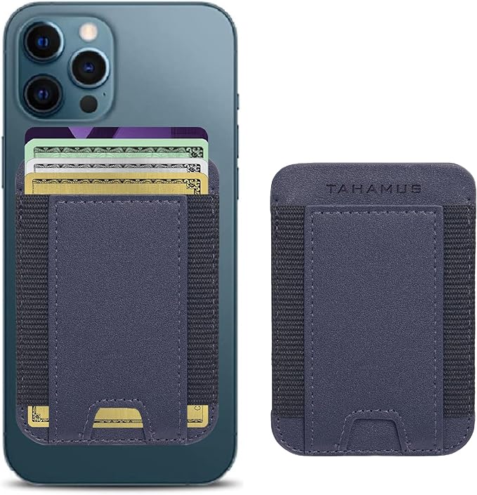 Strong Magnetic Wallet Leather Card Holder Hold 1 to 7 Cards