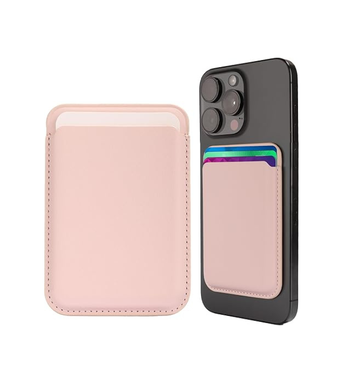 Leather Magnetic Card Holder Wallet for Travel, Work, Or Shopping - Slim & Minimalist Magnetic Wallet with Strong Hold & Scratch-Resistant Design- Magnet Card Holder Keeps Cards Safe & Easy to Access