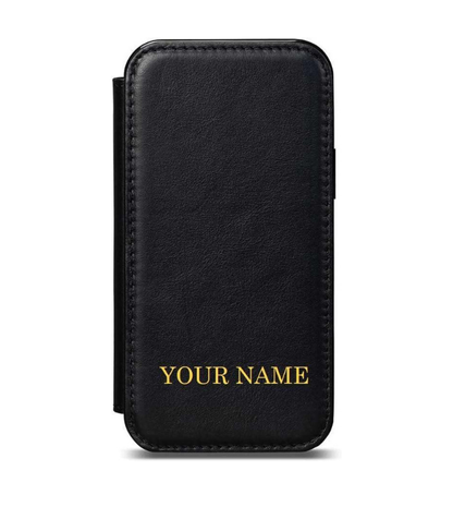 Personalized Wallet Book Case, Leather Book Style Folio Wallet with Kickstand & Card Slots Compatible with Multiple iPhone Models