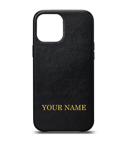 Personalized LeatherSkin Case, Leather Snap On Thin Case Compatible with Multiple iPhone Models
